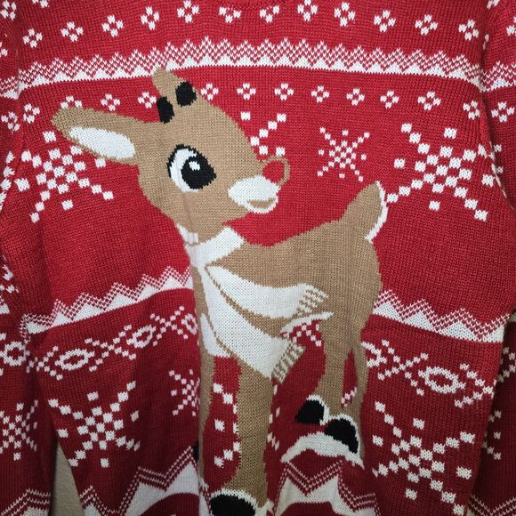 Rudolph the Red-Nosed Reindeer Christmas Sweater Unisex Size Small Holiday - Picture 6 of 7